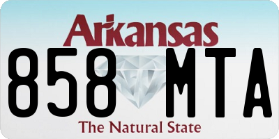AR license plate 858MTA