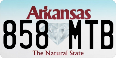 AR license plate 858MTB