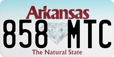 AR license plate 858MTC