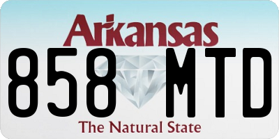 AR license plate 858MTD