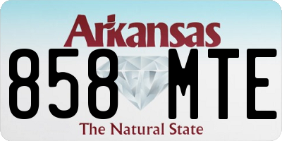 AR license plate 858MTE