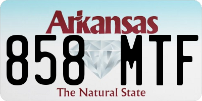 AR license plate 858MTF