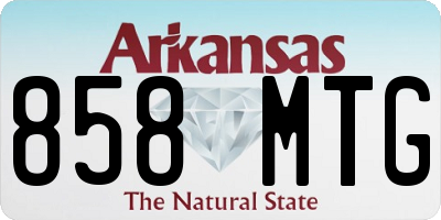 AR license plate 858MTG
