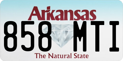 AR license plate 858MTI