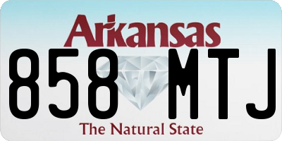 AR license plate 858MTJ