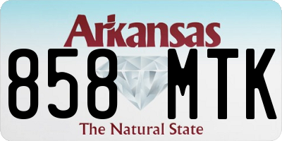 AR license plate 858MTK