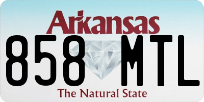 AR license plate 858MTL