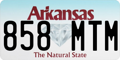 AR license plate 858MTM