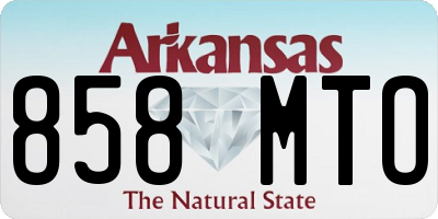 AR license plate 858MTO