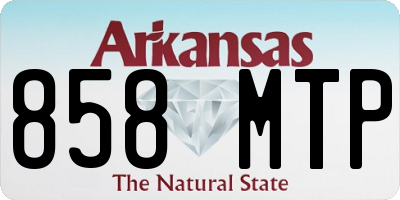 AR license plate 858MTP