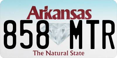 AR license plate 858MTR