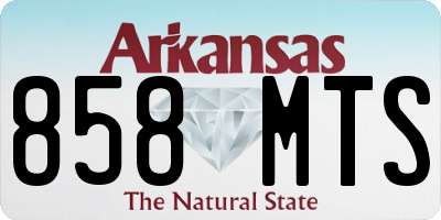 AR license plate 858MTS