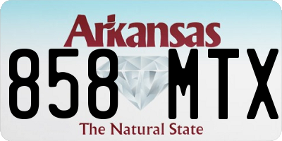 AR license plate 858MTX