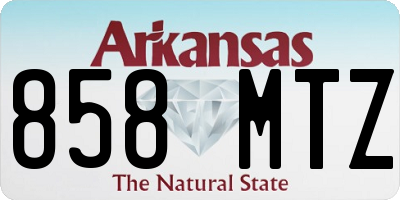 AR license plate 858MTZ