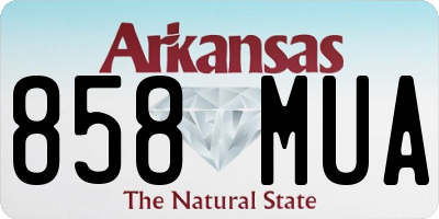 AR license plate 858MUA