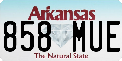 AR license plate 858MUE