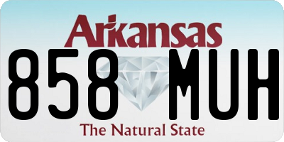 AR license plate 858MUH