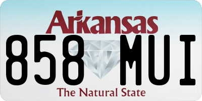 AR license plate 858MUI