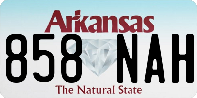 AR license plate 858NAH
