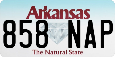 AR license plate 858NAP