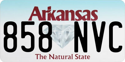 AR license plate 858NVC