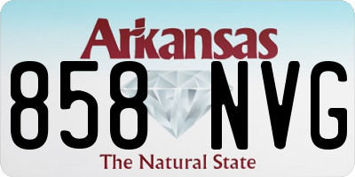 AR license plate 858NVG