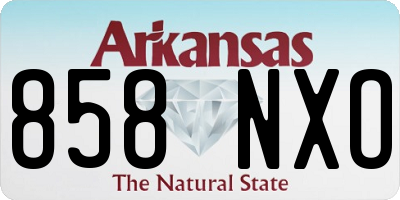 AR license plate 858NXO