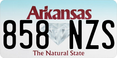 AR license plate 858NZS