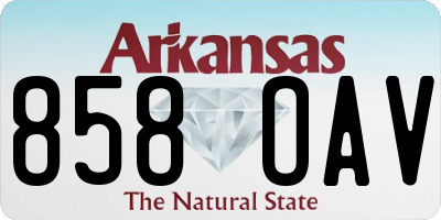 AR license plate 858OAV