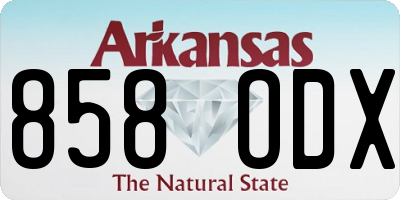 AR license plate 858ODX