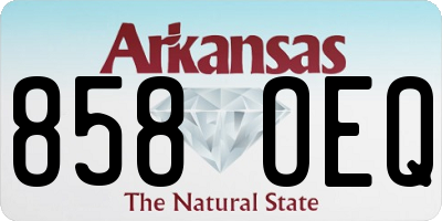 AR license plate 858OEQ