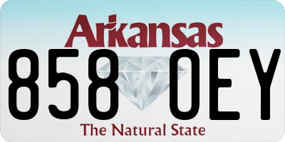 AR license plate 858OEY