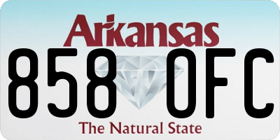 AR license plate 858OFC
