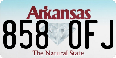 AR license plate 858OFJ