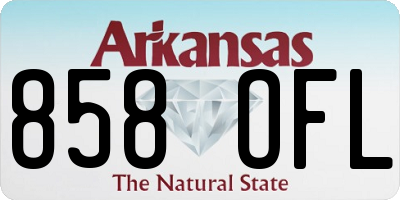 AR license plate 858OFL