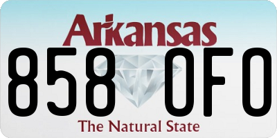 AR license plate 858OFO