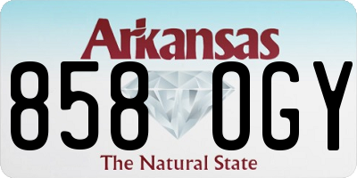 AR license plate 858OGY