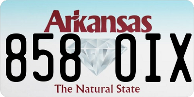 AR license plate 858OIX