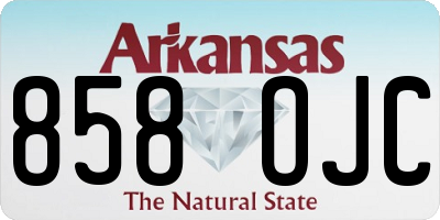 AR license plate 858OJC