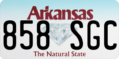 AR license plate 858SGC