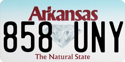 AR license plate 858UNY