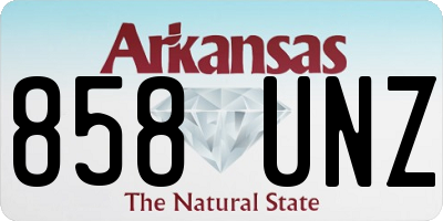 AR license plate 858UNZ