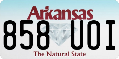 AR license plate 858UOI