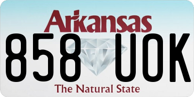 AR license plate 858UOK