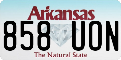 AR license plate 858UON