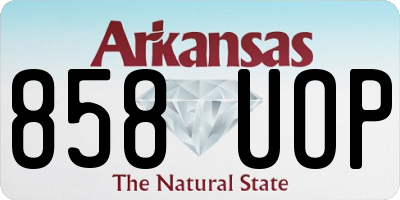 AR license plate 858UOP
