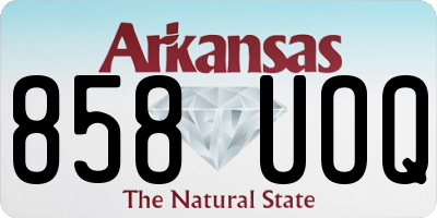 AR license plate 858UOQ