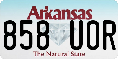 AR license plate 858UOR