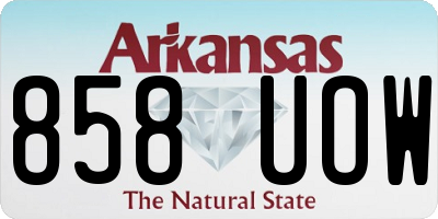 AR license plate 858UOW