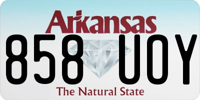 AR license plate 858UOY